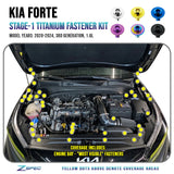 ZSPEC Stage-1 Fastener Kit for 2020-24 Kia Forte BD 1.6L, Titanium