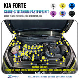 ZSPEC Stage-3 Fastener Kit for 2020-24 Kia Forte BD 1.6L, Titanium