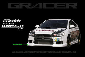 GReddy 08+ Mitsubishi Evolution X Urethane Front Lip Spoiler **Must Ask/Call to Order** - Panda Motorworks - 1
