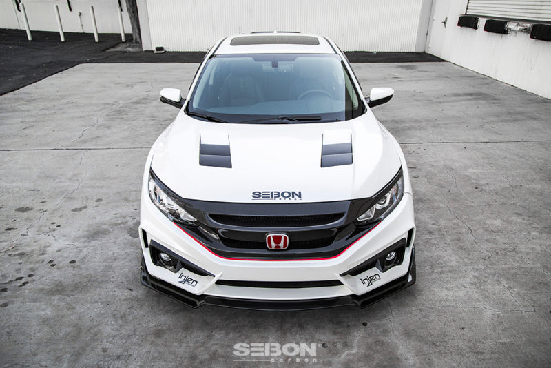 Seibon 2016-2020 Honda Civic Coupe/Sedan/Hatchback TS-Style Carbon Fiber Hood