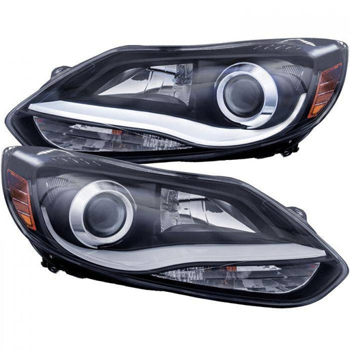 FORD FOCUS 12-14 PROJECTOR HEADLIGHTS BLACK PLANK STYLE