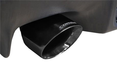 Corsa 08-14 Mitsubishi Lancer Evolution X Sedan 2.0L Black Sport Dual Rear Cat-Back Exhaust - Panda Motorworks - 1