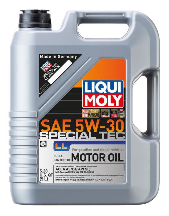 LIQUI MOLY 5L Special Tec LL Motor Oil 5W30 - Case of 4