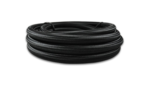 20ft Roll of Black Nylon Braided Flex Hose with PTFE Liner; AN Size: -6