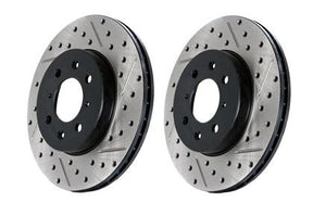 StopTech Front Slotted & Drilled Sport Brake Rotor - Panda Motorworks