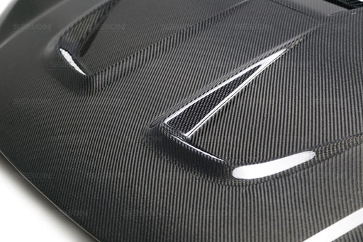Seibon 2016-2020 Honda Civic Coupe/Sedan/Hatchback MR-Style Carbon Fiber Hood