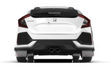 Rally Armor 17-19 Civic Sport Touring & Hatch only UR White Mud Flap w/ Red Logo
