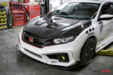 Seibon 2016-2020 Honda Civic Coupe/Sedan/Hatchback MR-Style Carbon Fiber Hood