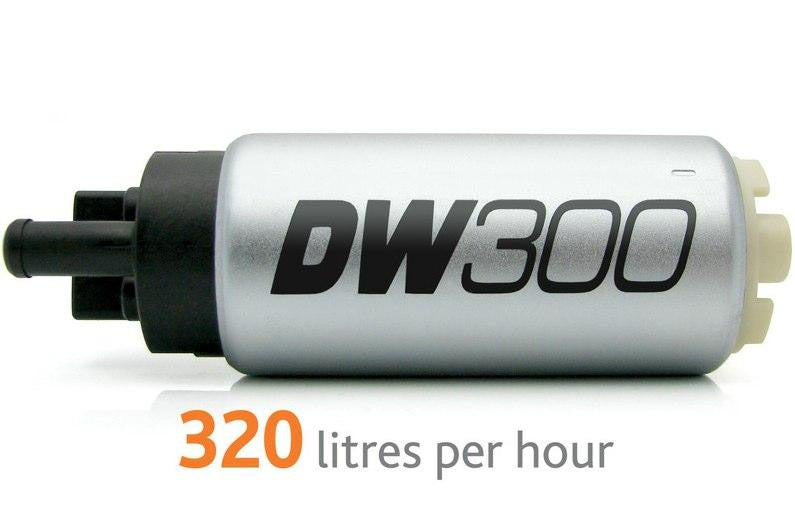 DeatschWerks 340lph DW300C Compact Fuel Pump w/ 08-15 Mitsu EVO X Set Up Kit (w/o Mounting Clips) - Panda Motorworks - 3