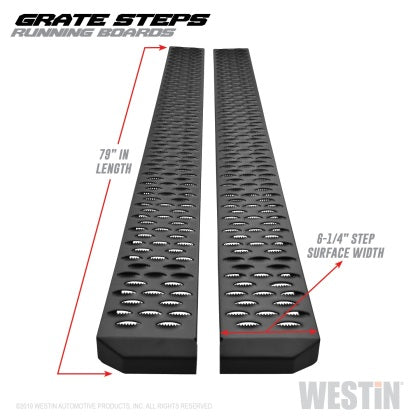 Westin 2022 Nissan Frontier Crew Cab & King Cab Running Board Westin Grate Steps - Textured Black Kit
