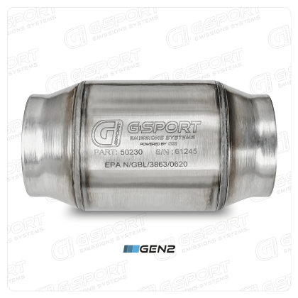 GESI G-Sport 400 CPSI GEN 2 EPA Compliant 3.0in Inlet/Outlet Catalytic Converter