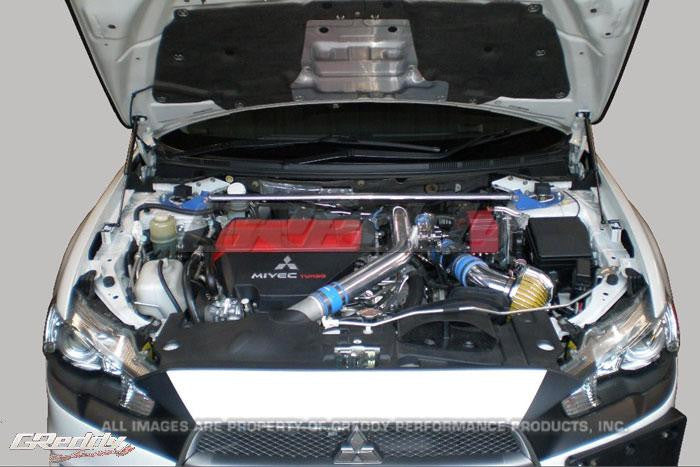 GReddy 08-11 Mitsubishi Evo X CZ4A Engine Hood Lifter Kit (Designed for OEM weight hoods.) - Panda Motorworks - 1