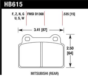 Hawk EVO X HPS Street Rear Brake Pads - Panda Motorworks - 1