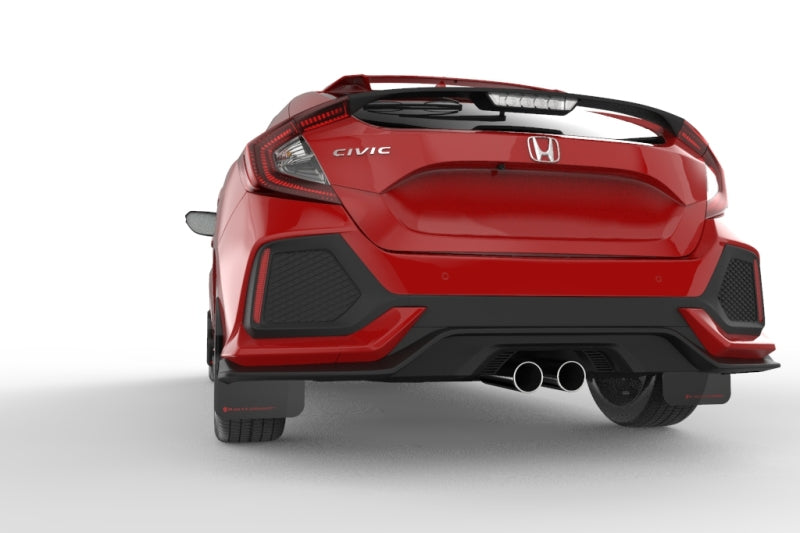 Rally Armor 17-19 Honda Civic Sport Touring UR Black Mud Flap w/ Red Logo