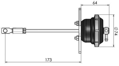 Turbosmart IWG75 Mitsubishi EVO 10 22 PSI Black Internal Wastegate Actuator - Panda Motorworks - 2
