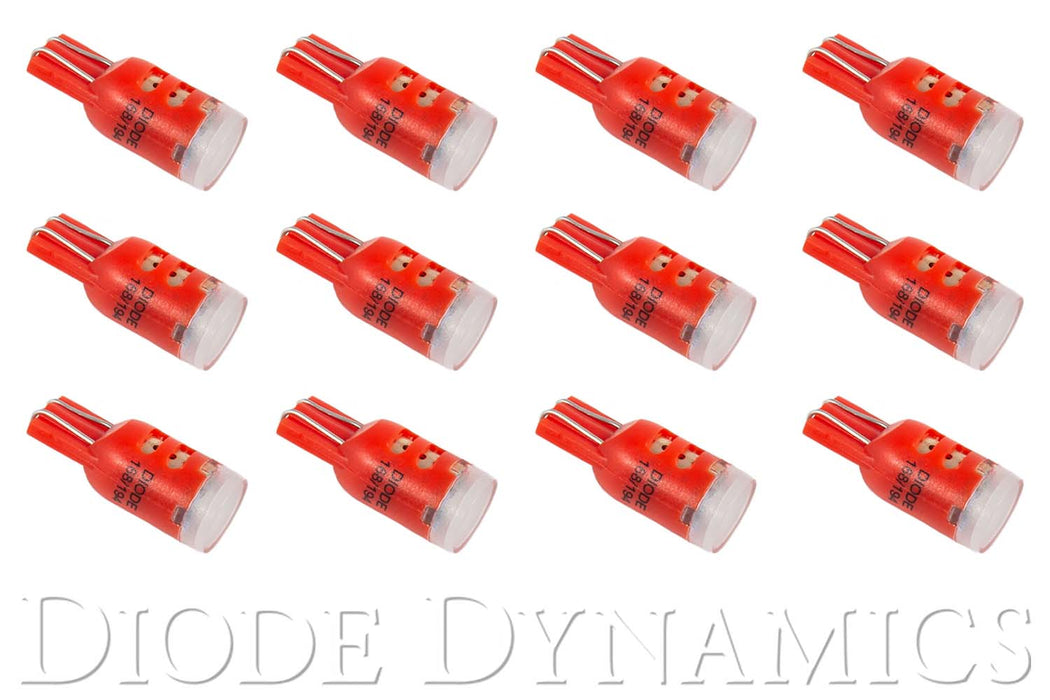 194 LED Bulb HP3 LED Red Set of 12 Diode Dynamics