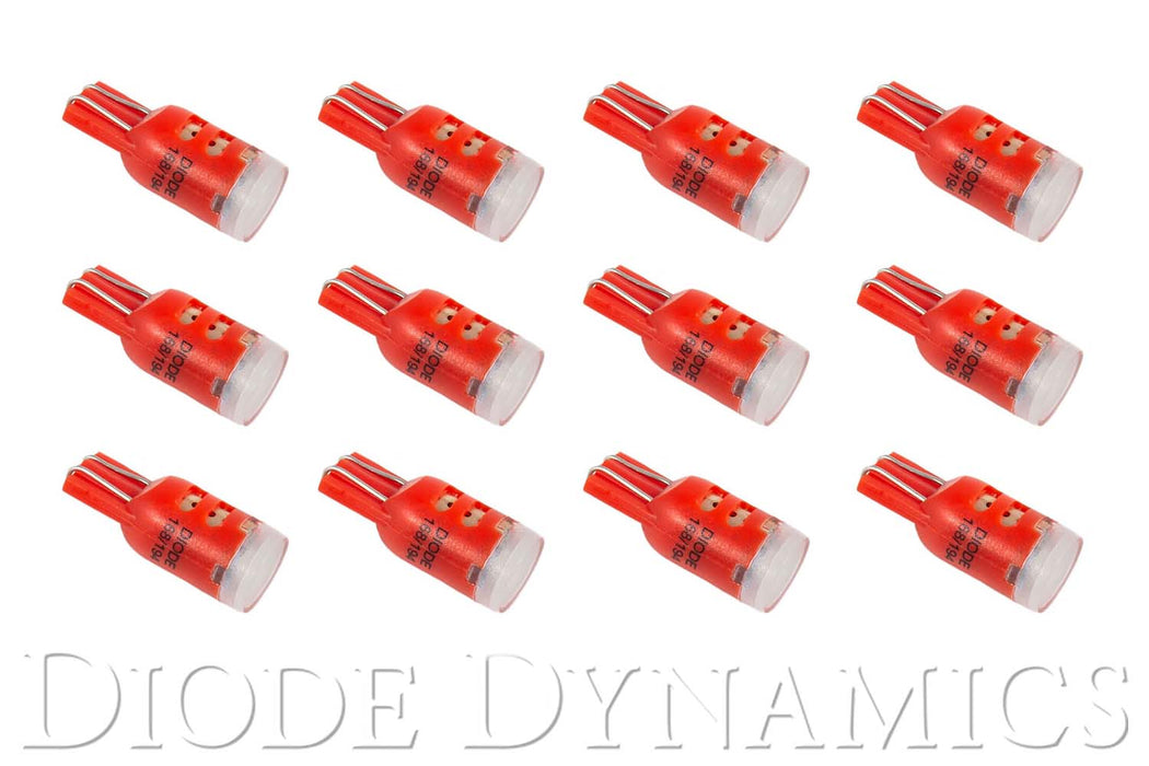 194 LED Bulb HP5 LED Red Set of 12 Diode Dynamics