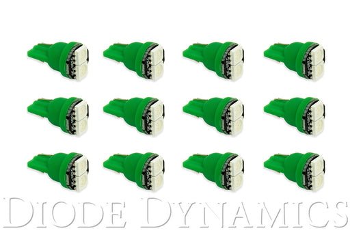 194 LED Bulb SMD2 LED Green Set of 12 Diode Dynamics