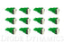 194 LED Bulb SMD2 LED Green Set of 12 Diode Dynamics