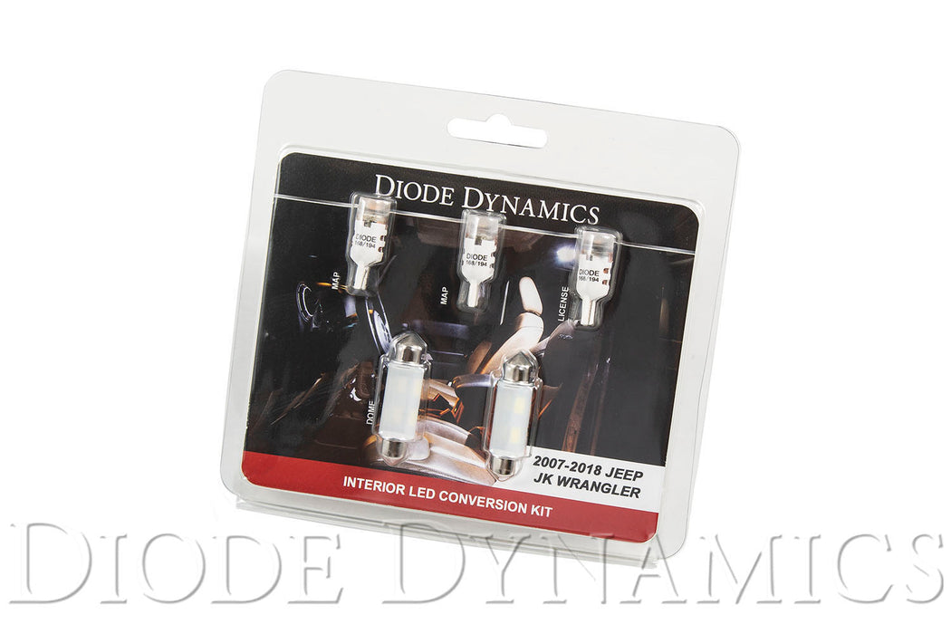 Wrangler JK 4dr Interior Kit Stage 2 Cool White Diode Dynamics