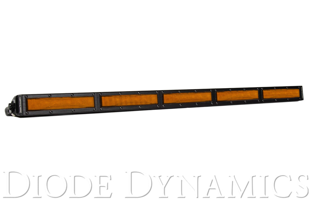 30 Inch LED Light Bar  Single Row Straight Amber Flood Each Stage Series Diode Dynamics
