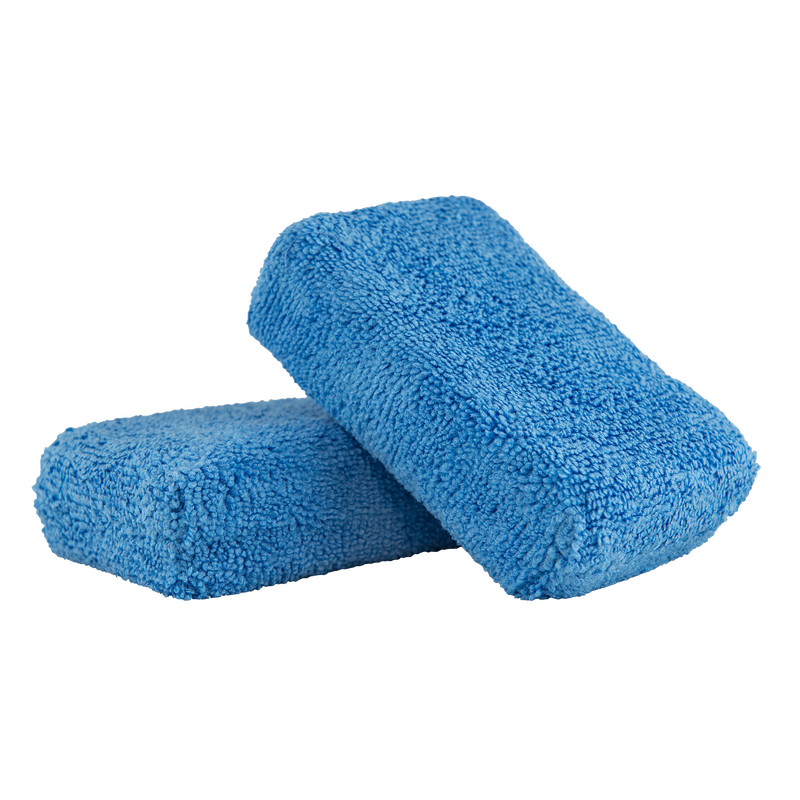 Chemical Guys Premium Grade Microfiber Applicators - 2in x 4in x 6in - Blue - 2 Pack