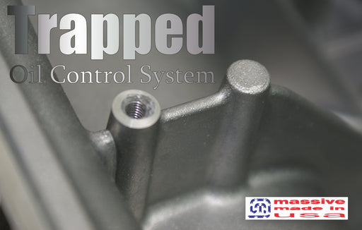 MASSIVE SPEED PRE-INSTALLED PRO TRAPPED OIL CONTROL PAN BAFFLE DURATEC ECOBOOST FOCUS 2.0 2.3 2.5 W/ BALANCE SHAFT DELETE