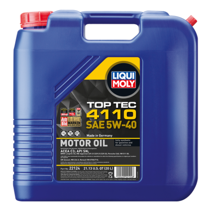 LIQUI MOLY 20L Top Tec 4110 Motor Oil 5W-40