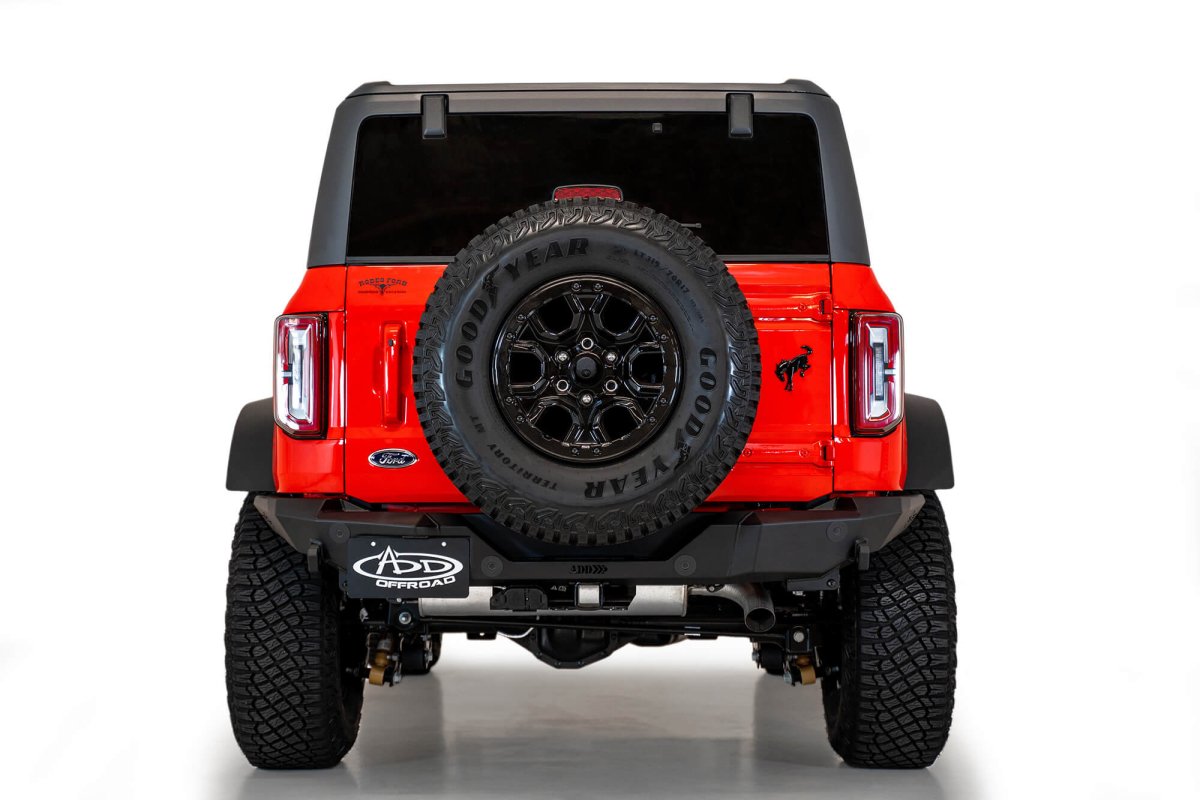 ADDICTIVE DESERT DESIGNS - ADDICTIVE DESERT DESIGNS 2021 - UP FORD BRONCO ROCK FIGHTER REAR BUMPER - Panda Motorworks