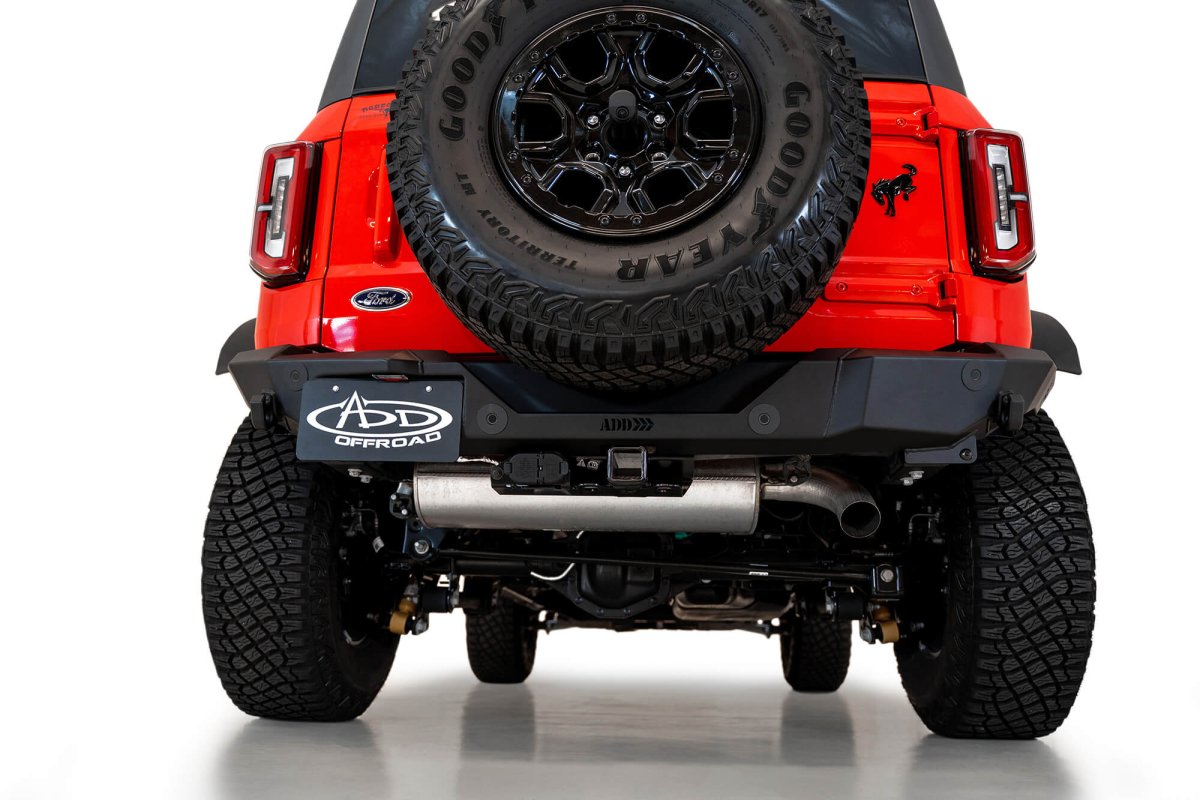 ADDICTIVE DESERT DESIGNS - ADDICTIVE DESERT DESIGNS 2021 - UP FORD BRONCO ROCK FIGHTER REAR BUMPER - Panda Motorworks