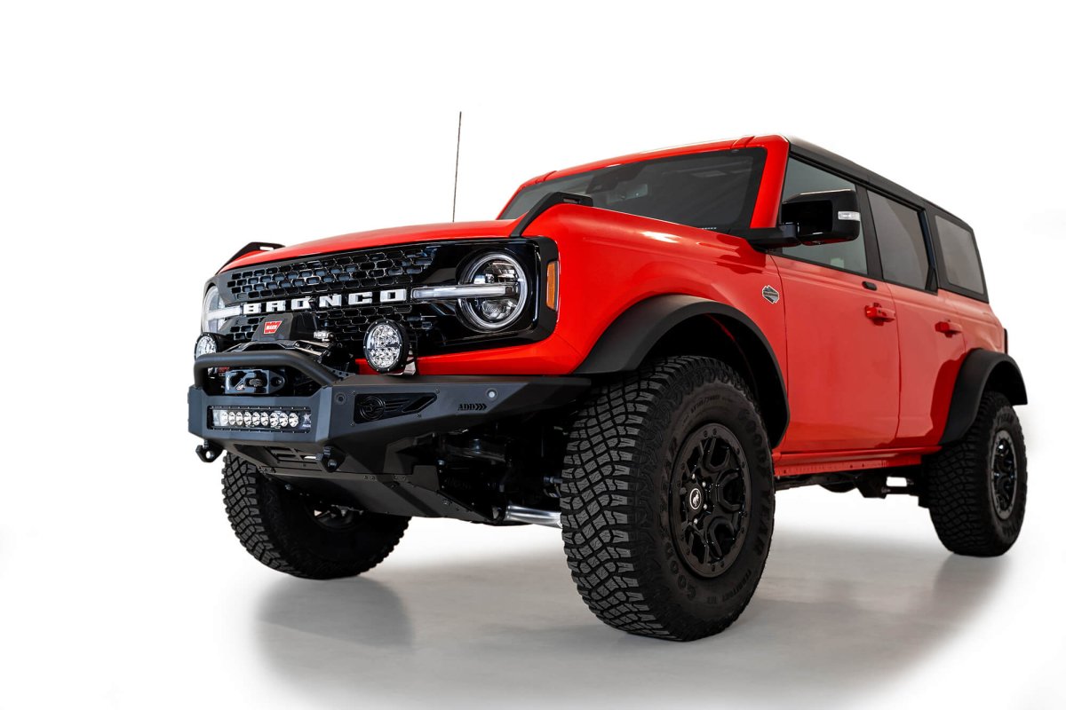 ADDICTIVE DESERT DESIGNS - ADDICTIVE DESERT DESIGNS 2021 - UP FORD BRONCO ROCK FIGHTER WINCH FRONT BUMPER - Panda Motorworks
