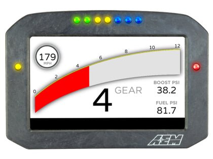 AEM Electronics - AEM CD - 7G Carbon Flush Digital Dash Display w/ Internal 20Hz GPS & Antenna - Panda Motorworks