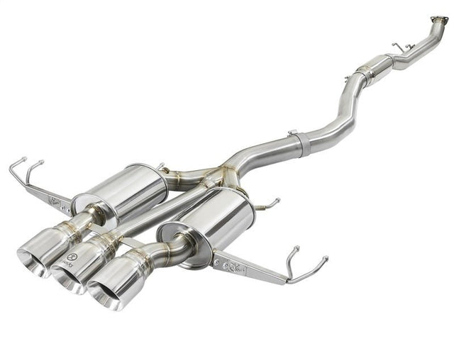 AFE - aFe Takeda 3in 304 SS Cat - Back Exhaust 17 - 21 Honda Civic Type R L4 2.0L (t)