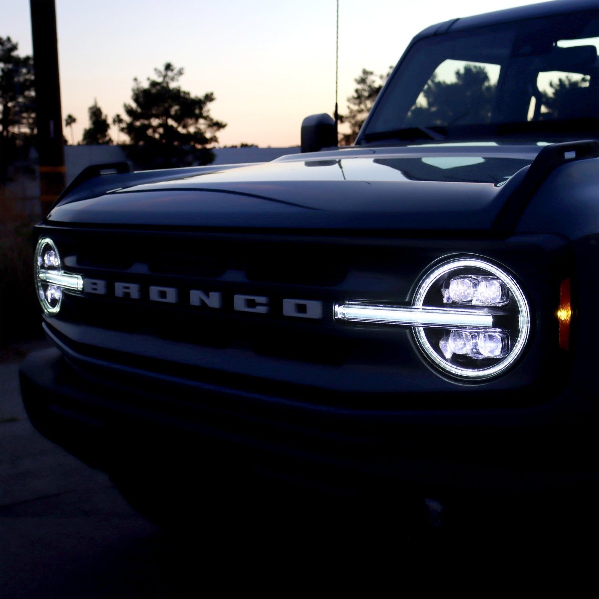 AlphaRex - AlphaRex 21 - 24 Ford Bronco NOVA LED Proj Headlights Alpha - Black w/Activ Light/Seq Signal/DRL - Panda Motorworks