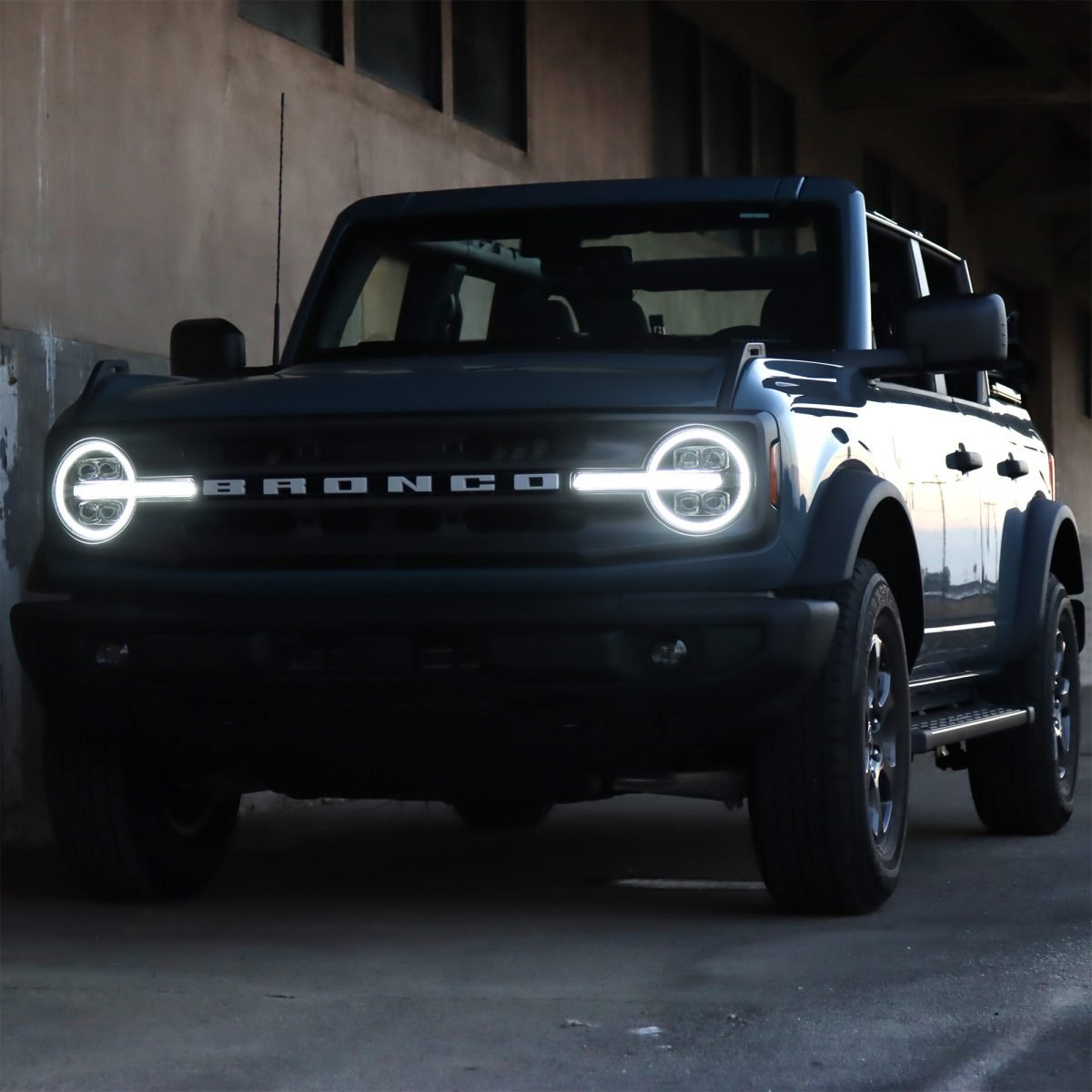 AlphaRex - AlphaRex 21 - 24 Ford Bronco NOVA LED Projector Headlights Black - Panda Motorworks