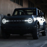 AlphaRex - AlphaRex 21 - 24 Ford Bronco NOVA LED Projector Headlights Black - Panda Motorworks