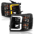 ANZO - CHEVY SILVERADO 1500/2500/3500 07 - 13/1500 HYBRID 09 - 13 PROJECTOR PLANK STYLE SWITCHBACK H.L BLACK /AMBER