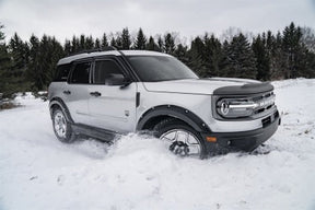 AVS - AVS 2021 Ford Bronco Sport Aeroskin II Textured Low Profile Hood Shield - Black - Panda Motorworks