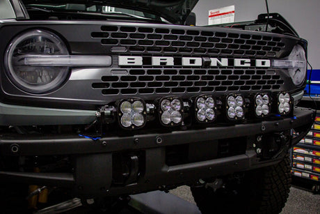 Baja Designs - Baja Designs 2021+ Ford Bronco 6 XL Linkable Light Bar For Steel Bumper Mount