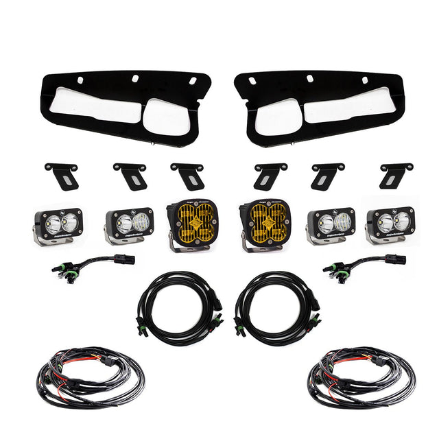 Baja Designs - Baja Designs 2021+ Ford Bronco Amber SAE Fog Pocket Kit - Panda Motorworks