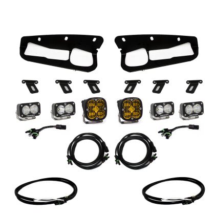 Baja Designs - Baja Designs 2021+ Ford Bronco Amber SAE Fog Pocket Kit w/Upfitter - Panda Motorworks