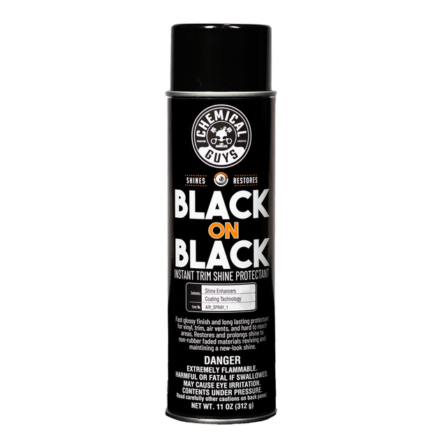 Chemical Guys - Chemical Guys Black on Black Instant Trim Shine Spray Dressing - 11oz - Panda Motorworks