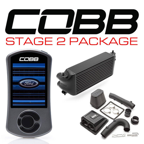 COBB - COBB FORD STAGE 2 POWER PACKAGE BLACK (FACTORY LOCATION INTERCOOLER) WITH TCM F - 150 ECOBOOST RAPTOR / LIMITED F - 150 RAPTOR 2017 - 2019