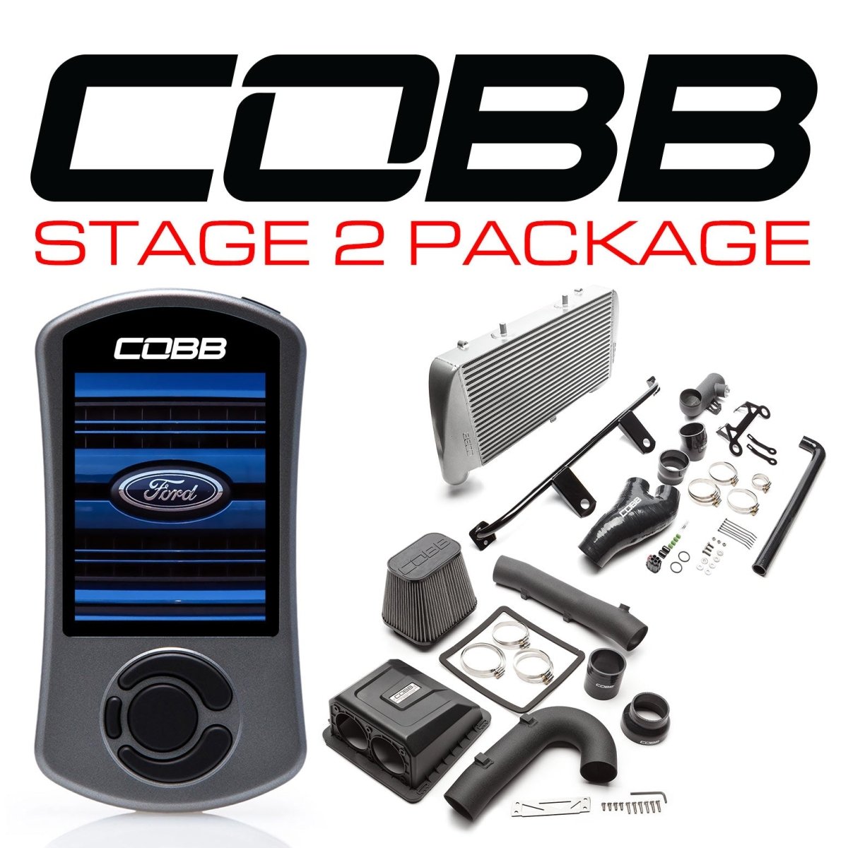COBB - COBB FORD STAGE 2 POWER PACKAGE SILVER WITH TCM F - 150 ECOBOOST RAPTOR 2017 - 2020, LIMITED 2019 - 2020