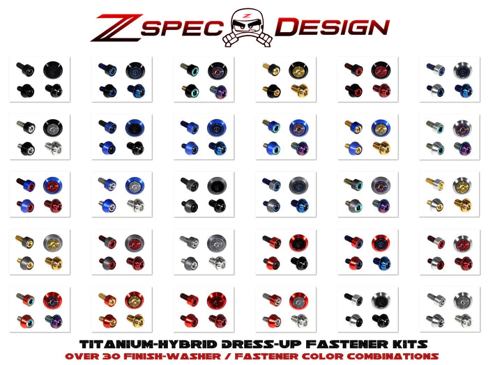 ZSPEC DESIGN INTERIOR DRESS-UP FASTENER KIT FOR 21+ FORD BRONCO 2.7L, TITANIUM & BILLET