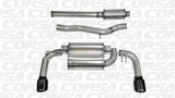 Corsa 08-14 Mitsubishi Lancer Evolution X Sedan 2.0L Black Sport Dual Rear Cat-Back Exhaust - Panda Motorworks - 2