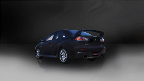 Corsa 08-14 Mitsubishi Lancer Evolution X Sedan 2.0L Black Sport Dual Rear Cat-Back Exhaust - Panda Motorworks - 3