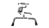 CORSA Performance - Corsa 14 - 15 Volkswagen GTI Mk7 Black Sport 3.0in Cat - Back Dual Rear Exit with Single Pro - Series Tips