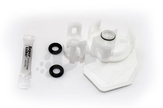 DeatschWerks 340lph DW300C Compact Fuel Pump w/ 08-15 Mitsu EVO X Set Up Kit (w/o Mounting Clips) - Panda Motorworks - 1