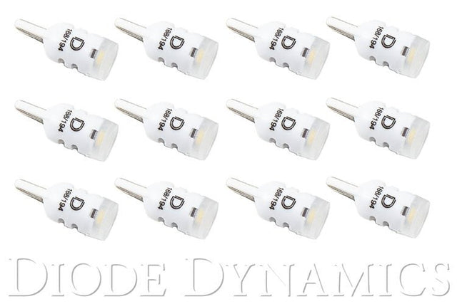 Diode Dynamics - 194 LED Bulb HP3 LED Pure White Set of 12 Diode Dynamics